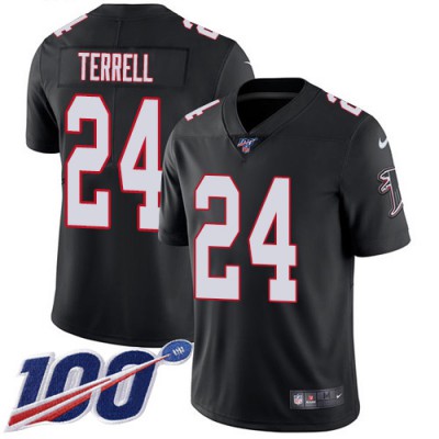 Nike Atlanta Falcons #24 A.J. Terrell Black Alternate Youth Stitched NFL 100th Season Vapor Untouchable Limited Jersey Youth